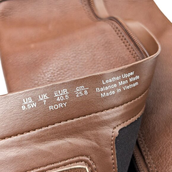 Naturalizer Women Rory Dark Brown Leather Wide Calf Riding Equestrian Boots 9.5 - Picture 7 of 7